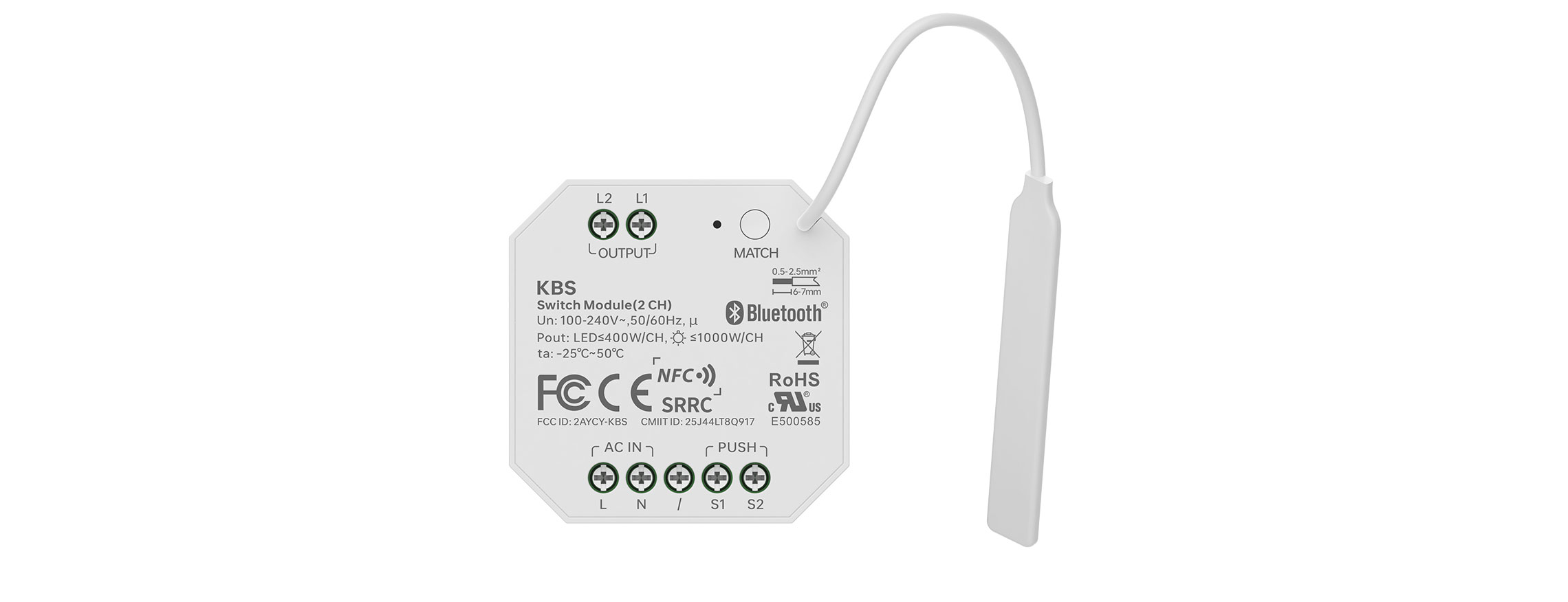 PUSH-繼電器 藍牙5.2雙路開關模塊 KBS