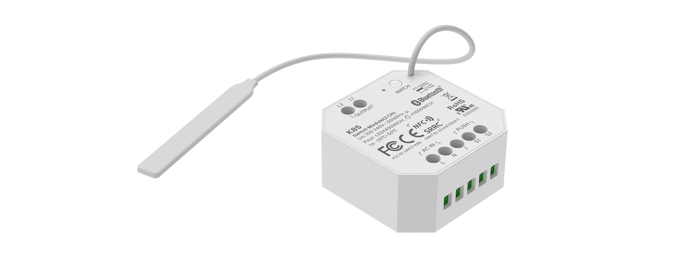 PUSH-繼電器 藍牙5.2雙路開關模塊 KBS