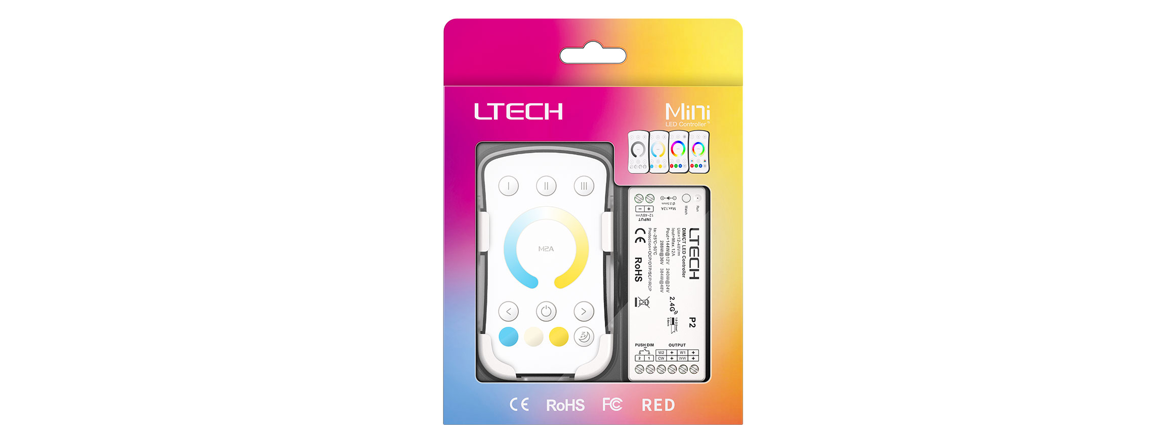 單區色溫 RF 2.4G無線LED控制器 M2A+P2