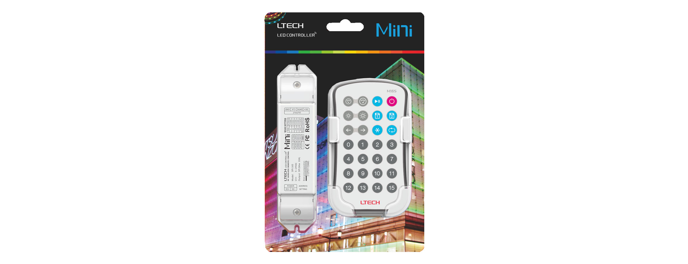 RF 2.4G LED幻彩控制器 M16S+SPI-16S