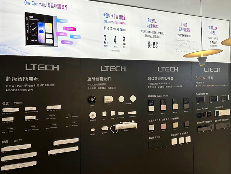 展廳內產品展示墻