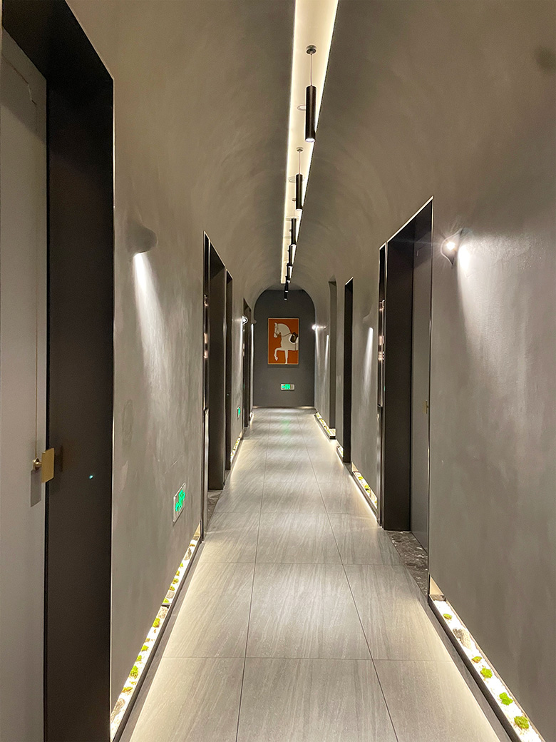 中國·上海茗膳里餐廳走廊燈光