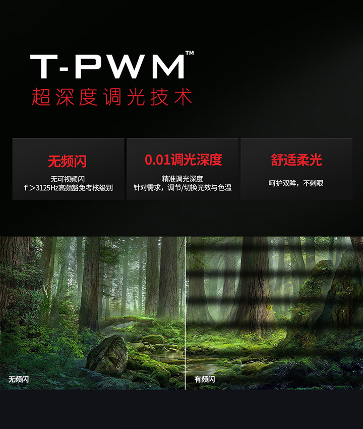 雷特NFC系列-T-PWM超深度調光技術